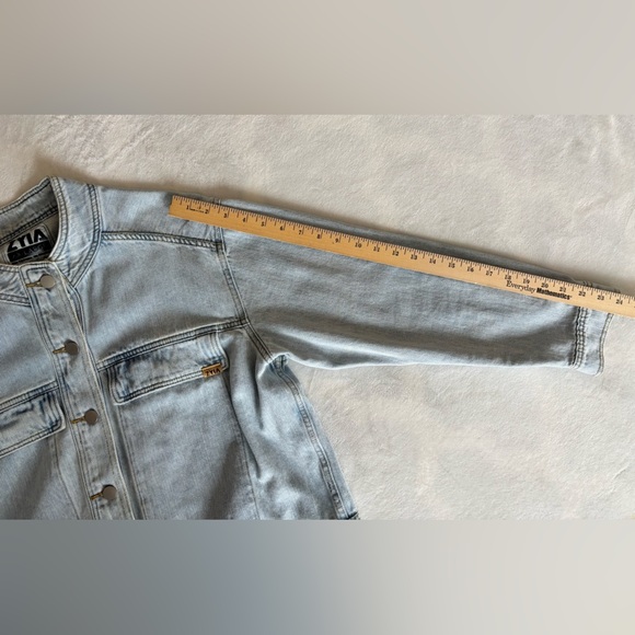 Zyia Jacket Crossroad Light Blue Denim Performance Button Up Cool Wash Size XXL - Picture 6 of 12